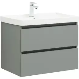 Тумба подвесная с раковиной Aquanet Вега 2.0 70 см 00337960, мисти грин - фото 