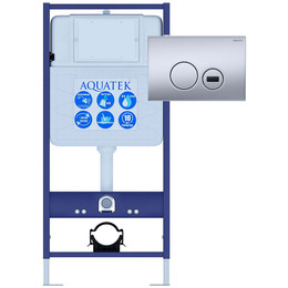 Инсталляция для унитаза Aquatek Standart Sensor INSE-0000001.36 (кнопка хром) - фото 