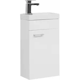 Тумба подвесная с раковиной Aquanet Нота 40 см R (Moduo) 00246953, белый - фото 