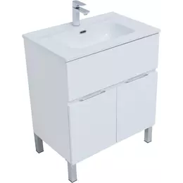 Тумба напольная с раковиной Aquanet Алвита New 70 см 00303901, белый матовый - фото 