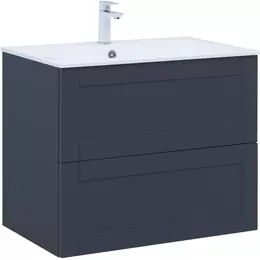 Тумба подвесная с раковиной Aquanet Терра 80 см 00313245, маренго - фото 