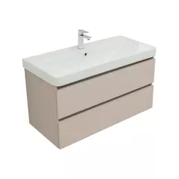 Тумба подвесная с раковиной Aquanet Вега 2.0 100 см 00337939, бежевый - фото 