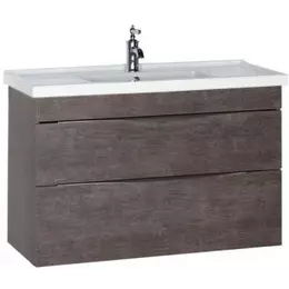 Тумба подвесная с раковиной Aquanet Эвора 100 см 00183003, дуб антик - фото 