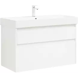 Тумба подвесная с раковиной Aquanet Nova Lite 100 см (SLIM SYNERGY) 00249940, белый - фото 