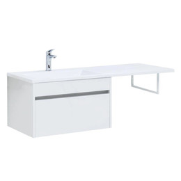 Тумба подвесная с раковиной-столешницей Aquanet Токио 130 см 00236917 L, белый - фото 