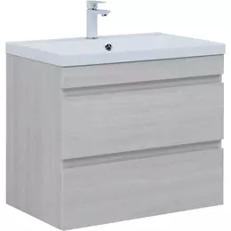 Тумба подвесная с раковиной Aquanet Нота New 75 см 00334204, дуб холден - фото 