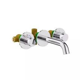 Смеситель для раковины настенный с термостатом Timo Saona 2381/00SM (со скрытой частью) - фото 