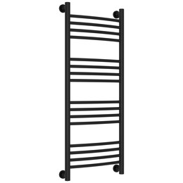 Полотенцесушитель водяной Сунержа Богема+ П16 400x1060 мм (выгнутая перемычка) 31-0221-1040, чёрный матовый - фото 