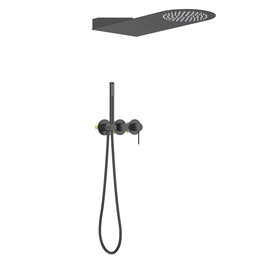 Душевая система для душа Timo Saona SX-2340/03SM (со скрытой частью) чёрный матовый - фото 