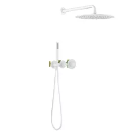 Душевая система для душа с термостатом Timo Saona SX-2359/16SM (со скрытой частью) белый матовый - фото 