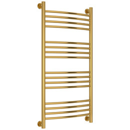 Полотенцесушитель водяной Сунержа Богема+ П16 500x1060 мм (выгнутая перемычка) 03-0221-1050, золото - фото 