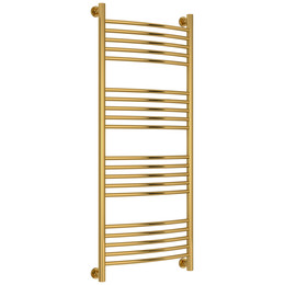 Полотенцесушитель водяной Сунержа Богема+ П20 500x1260 мм (выгнутая перемычка) 03-0221-1250, золото - фото 