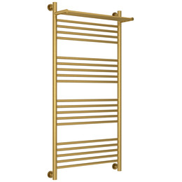 Полотенцесушитель водяной Сунержа Богема+ с полкой П20 600x1260 мм 051-0223-1260, состаренная латунь - фото 