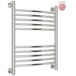 Полотенцесушитель водяной Сунержа Богема+ П10 500x660 мм (выгнутая перемычка) 3015-0221-6050, светло-розовый - фото 