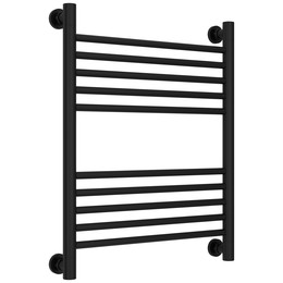 Полотенцесушитель водяной Сунержа Богема+ П10 500x660 мм (прямая перемычка) 31-0220-6050, чёрный матовый - фото 