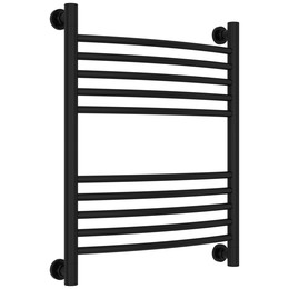 Полотенцесушитель водяной Сунержа Богема+ П10 500x660 мм (выгнутая перемычка) 31-0221-6050, чёрный матовый - фото 