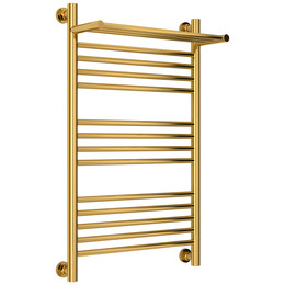 Полотенцесушитель водяной Сунержа Богема+ с полкой П14 500x860 мм 03-0223-8050, золото - фото 