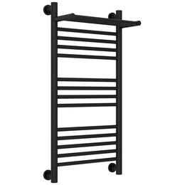 Полотенцесушитель водяной Сунержа Богема+ с полкой П14 400x860 мм 31-0223-8040, чёрный матовый - фото 