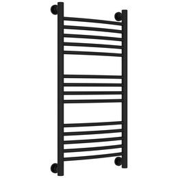 Полотенцесушитель водяной Сунержа Богема+ П14 400x860 мм (выгнутая перемычка) 31-0221-8040, чёрный матовый - фото 