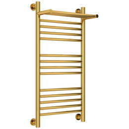 Полотенцесушитель водяной Сунержа Богема+ с полкой П14 400x860 мм 03-0223-8040, золото - фото 