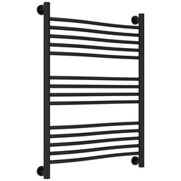 Полотенцесушитель водяной Сунержа Флюид+  П14 600x860 мм 31-0222-8060, чёрный матовый - фото 