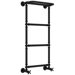 Полотенцесушитель водяной Сунержа Ренессанс П4 400x1030 мм 31-0281-9640, чёрный матовый - фото 