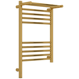 Полотенцесушитель электрический Сунержа Богема 3.1 с полкой П10 400x720 мм 03-6006-6040 L, золото - фото 