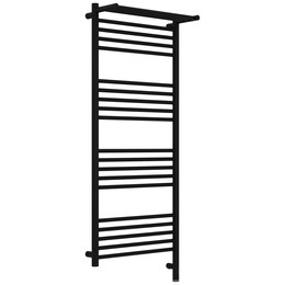 Полотенцесушитель электрический Сунержа Богема 3.1 с полкой П20 500x1320 мм 31-6007-1250 R, чёрный матовый - фото 