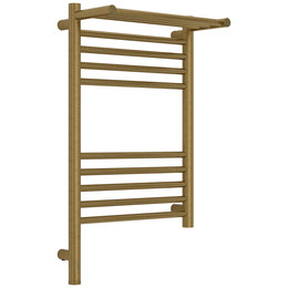 Полотенцесушитель электрический Сунержа Богема 3.1 с полкой П10 400x720 мм 051-6006-6040 L, состаренная латунь - фото 