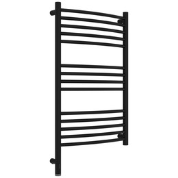 Полотенцесушитель электрический Сунержа Богема 3.1 П14 500x920 мм (выгнутая перемычка) 31-6002-8050 L, чёрный матовый - фото 
