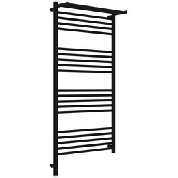 Полотенцесушитель электрический Сунержа Богема 3.1 с полкой П20 600x1320 мм 31-6006-1260 L, чёрный матовый - фото 