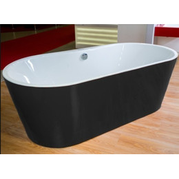 Ванна отдельностоящая Kolpa-San Comodo FS 185x90 см, белый/чёрный - фото 