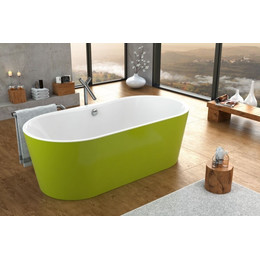 Ванна отдельностоящая Kolpa-San Comodo FS 185x90 см, белый/салатовый - фото 