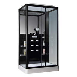 Душевая кабина Loranto Selak 150х90 см 00054496 R, чёрный/прозрачное - фото 