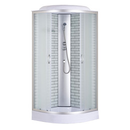 Душевая кабина Loranto 80x80 см CS-6680-13FW 80, хром/матовое - фото 