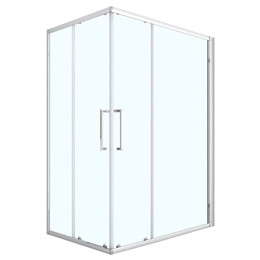 Душевое ограждение Loranto 120x80 см CS-AB01C-128, хром/прозрачное - фото 