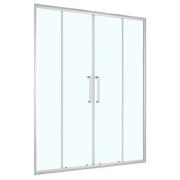 Душевая дверь Loranto 150 см CS-AB04C-150, хром/прозрачное - фото 