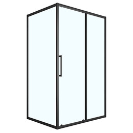 Душевое ограждение Loranto 120x80 см CS-AB02B-128, чёрный матовый/прозрачное - фото 