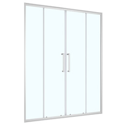 Душевая дверь Loranto 150 см CS-AB04S-150, сатин/прозрачное - фото 