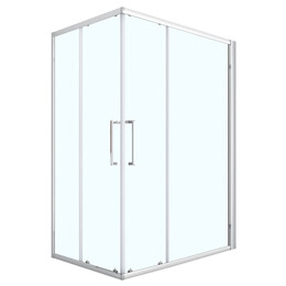 Душевое ограждение Loranto 120x80 см CS-AB01C-128, хром/прозрачное - фото 