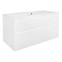 Тумба подвесная с раковиной Azario Velluto 100 см CS00097538, белый матовый - фото 