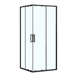 Душевое ограждение Loranto NEO 100x100 см CS-21809-100B, чёрный/прозрачное - фото 