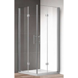 Душевое ограждение Cezares 80х100 см ECO-O-ASH-2-80/100-C-Cr, хром/прозрачное - фото 