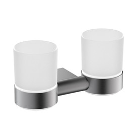 Стакан двойной для зубных щеток Timo Luiro 18534/18, цвет чёрное золото - фото 