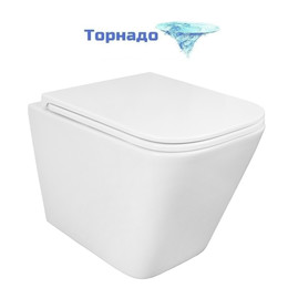 Унитаз подвесной безободковый Azario PRO PRO-0002 с тонкой крышкой микролифт - фото 