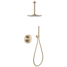 Душевая система для душа Abber Wasser Kreis AF8121G (со скрытой частью) золото матовое - фото 
