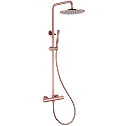 Душевая стойка с термостатом Abber Wasser Kreis AF8160RGL, розовое золото - фото 