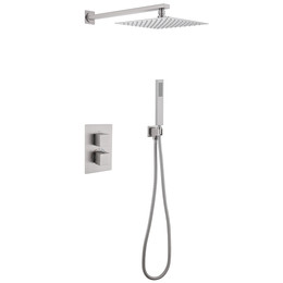 Душевая система для душа с термостатом Abber Daheim AF8251SP (со скрытой частью) сатин - фото 