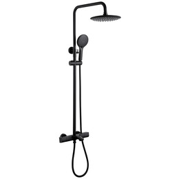 Душевая стойка с термостатом Abber Thermostat AF8516BL, чёрный матовый - фото 