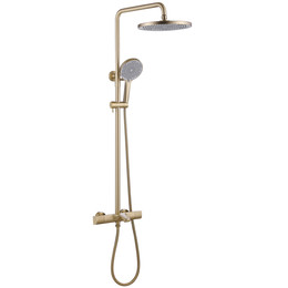 Душевая стойка с термостатом Abber Thermostat AF8516GL, золото матовое - фото 